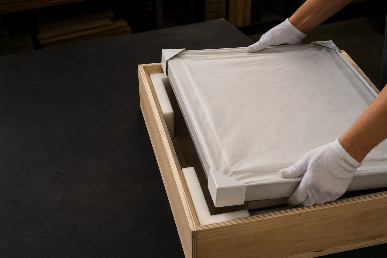 Bespoke artwork packing process