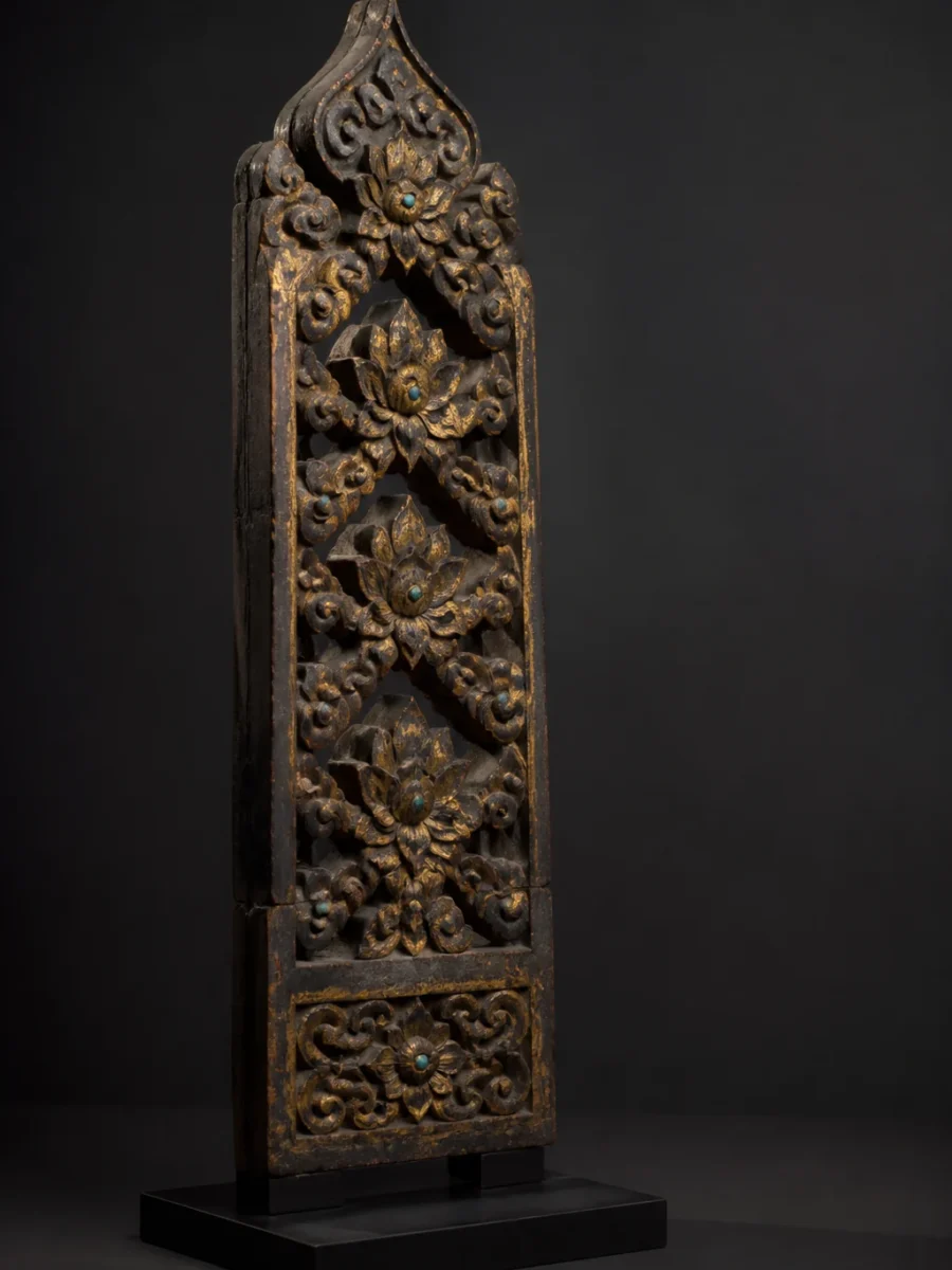 Carved Lotus Architectural Finial · illustrative concept