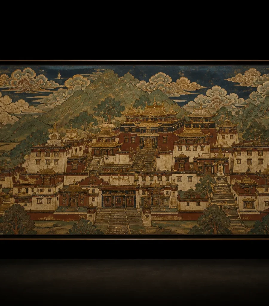 Mountain Monastery Mural Study · concept display